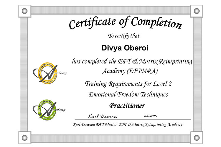 EFT tapping certfication